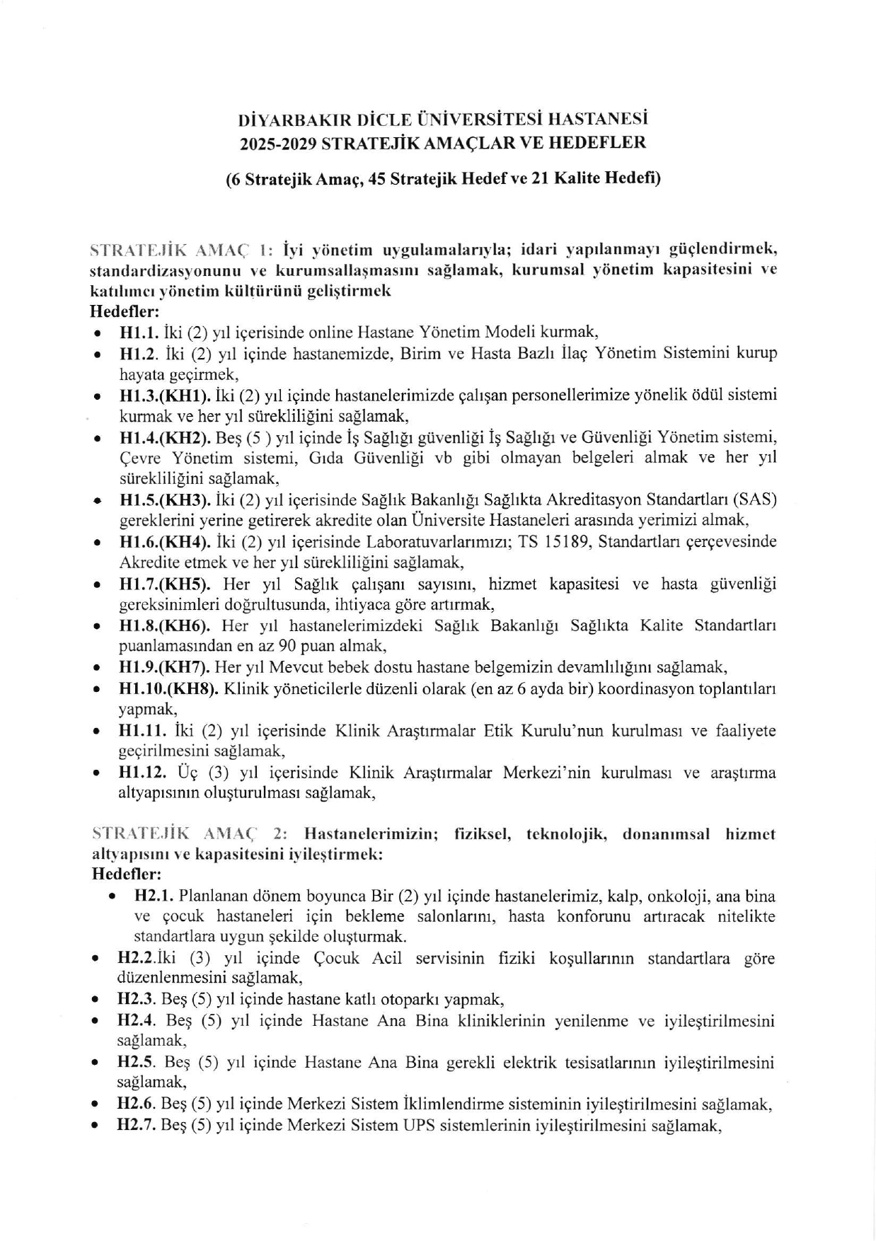 2025 2029 Stratejik Amaç ve Hedefler page 0001